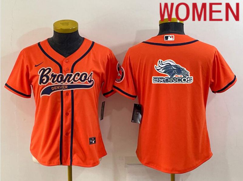 Cheap Women Denver Broncos Blank Orange 2022 Nike Co branded NFL Jersey
